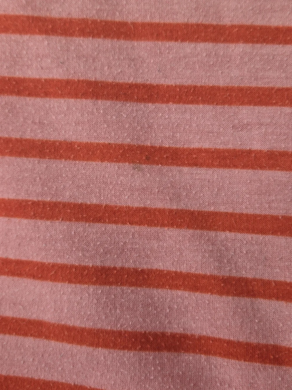 Amazon Women's Pink & Coral Striped Short Sleeve Top / Size L